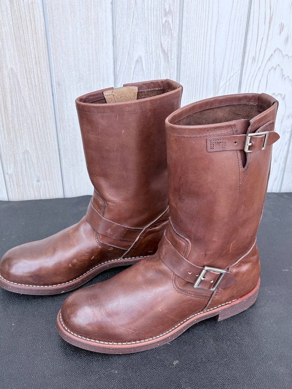 Red Wing Brown Leather Engineer Boots